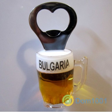 Отварачка чаша бира с магнит и надпис BULGARIA